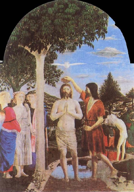 Piero della Francesca The Baptism of Christ Norge oil painting art